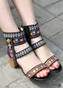 New Bohemian Embroidered Sandals